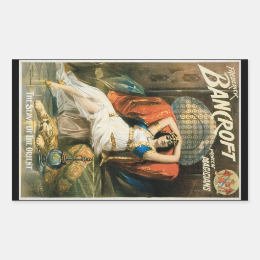  Magisch Poster, Magicisch Frederick Bancroft Rechthoekige Sticker (Voorkant)