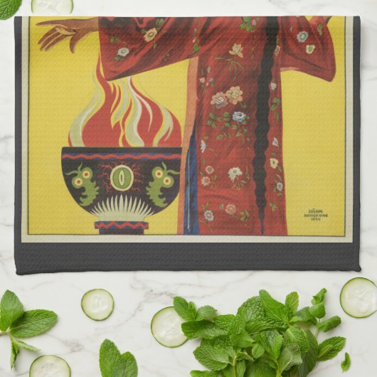 Magisch Poster, Magicisch Fu-Manchu Theedoek (Gevouwen)