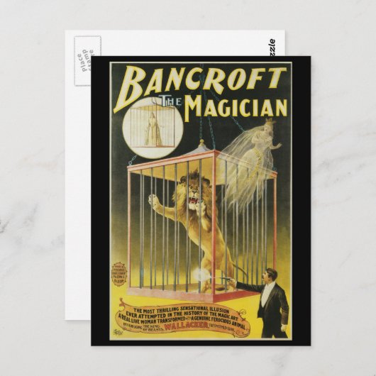  Magisch Poster, Magische Bancroft en Lion Briefkaart (Voorkant / Achterkant)