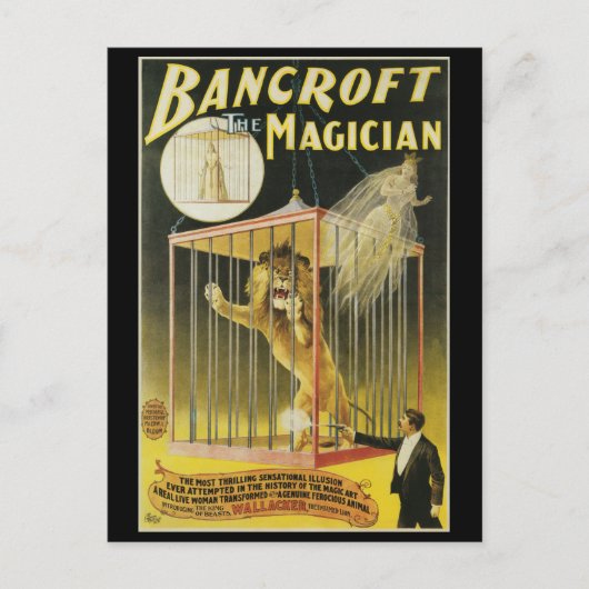 Magisch Poster, Magische Bancroft en Lion Briefkaart (Voorkant)