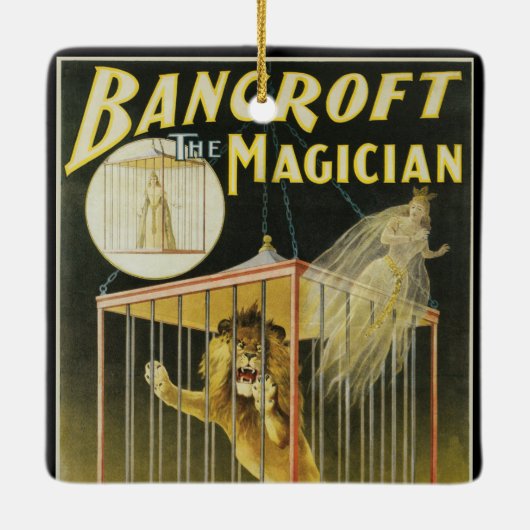  Magisch Poster, Magische Bancroft en Lion Keramisch Ornament (Achterkant)