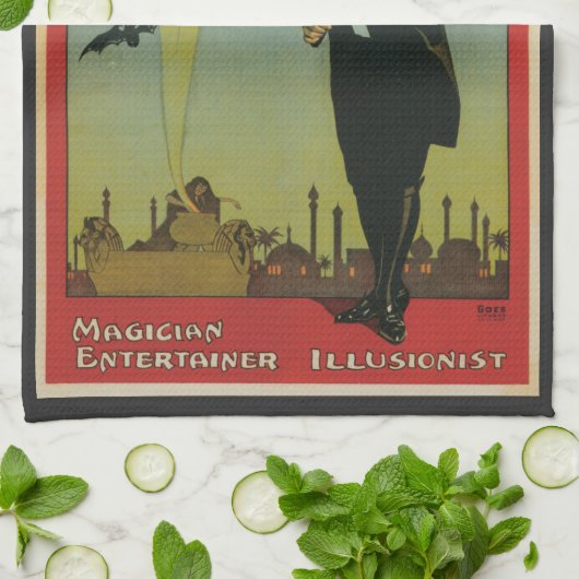 Magisch Poster, Penseel de Grote Magicus Theedoek (Gevouwen)