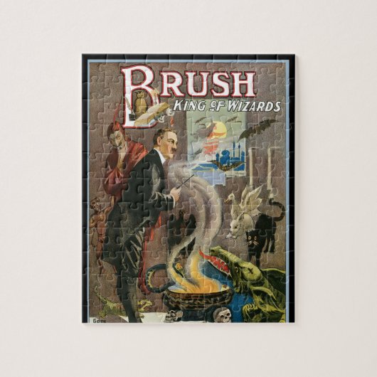 Magisch Poster, Penseel, koning van wizards Legpuzzel (Verticaal)