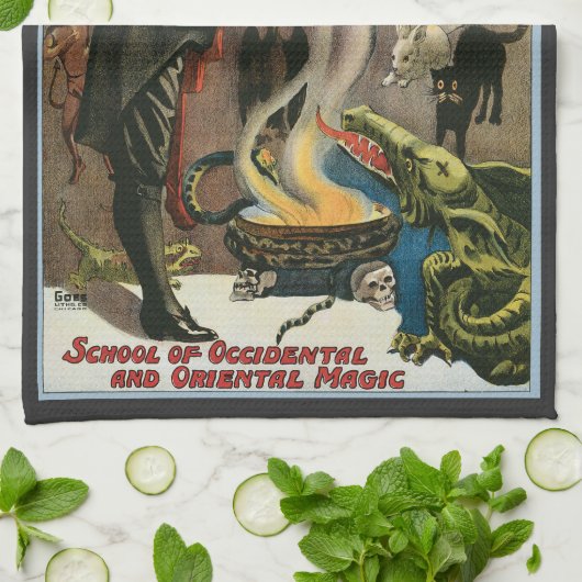 Magisch Poster, Penseel, koning van wizards Theedoek (Gevouwen)