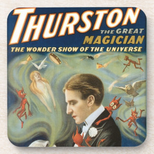  Magisch Poster, Thurston, de Grote Magicus Bier Onderzetter