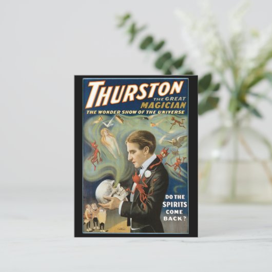  Magisch Poster, Thurston, de Grote Magicus Briefkaart (Staand voorkant)
