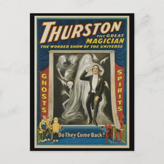 Magisch Poster, Thurston, de Grote Magicus Briefkaart (Voorkant)
