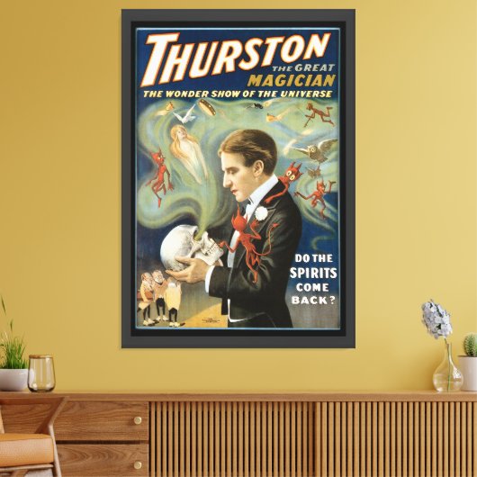 Magisch Poster, Thurston, de Grote Magicus Canvas Afdruk (Insitu (Woonkamer))