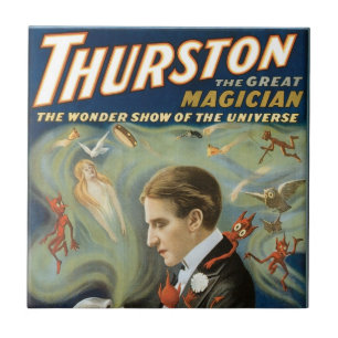  Magisch Poster, Thurston, de Grote Magicus Tegeltje