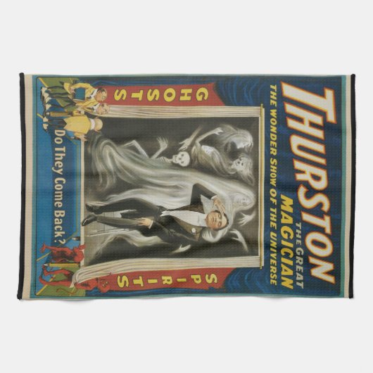  Magisch Poster, Thurston, de Grote Magicus Theedoek (Horizontaal)