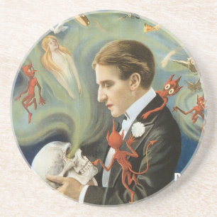  Magisch Poster, Thurston, de Grote Magicus Zandsteen Onderzetter