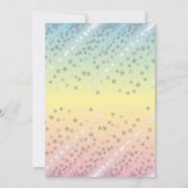 Magisch Regenboog Eenhoorn Meisje Verjaardagsfeest Kaart (Achterkant)