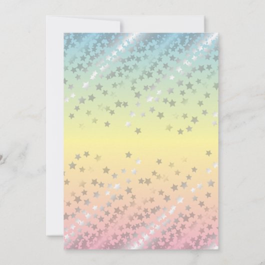 Magisch Regenboog Eenhoorn Meisje Verjaardagsfeest Kaart (Achterkant)