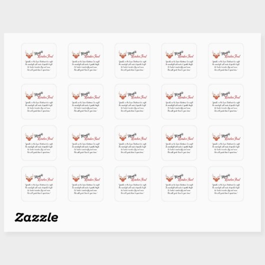 Magisch Rendier Voedsel Label Sticker (Vel)