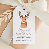Magisch rendiervoedsel Kerstmis Cadeaulabel