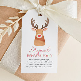 Magisch rendiervoedsel Kerstmis Cadeaulabel