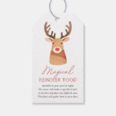 Magisch rendiervoedsel Kerstmis Cadeaulabel (Voorkant)