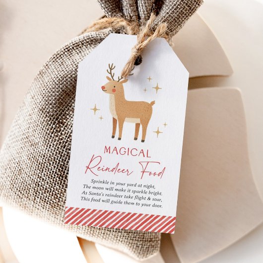 Magisch rendiervoedsel Kerstvakantie Cadeaulabel