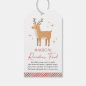 Magisch rendiervoedsel Kerstvakantie Cadeaulabel (Voorkant)