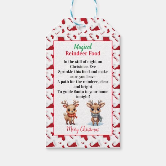 Magisch rendiervoer cadeaulabel (Voorkant)