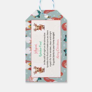 Magisch rendiervoer cadeaulabel