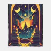 Magisch rijk van boeken fleece deken (Voorkant)