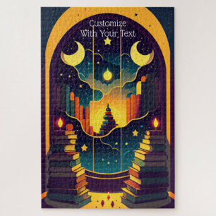 Magisch rijk van boeken legpuzzel