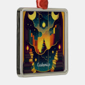 Magisch rijk van boeken metalen ornament (Rechts)