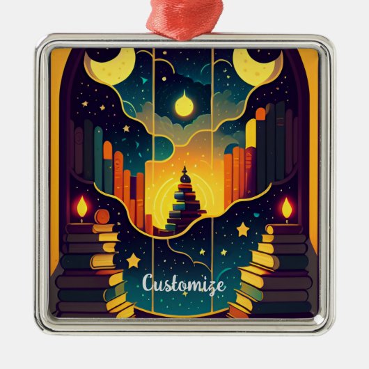 Magisch rijk van boeken metalen ornament (Voorkant)