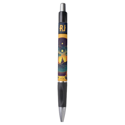 Magisch rijk van boeken monogrammed pen (Voorkant Verticaal)