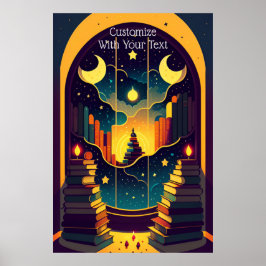 Magisch rijk van boeken poster