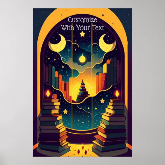 Magisch rijk van boeken poster (Voorkant)