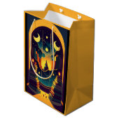 Magisch rijk van gele boeken medium cadeauzakje (Achterkant Gekanteld)