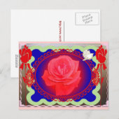 Magisch Roos Briefkaart (Voorkant / Achterkant)