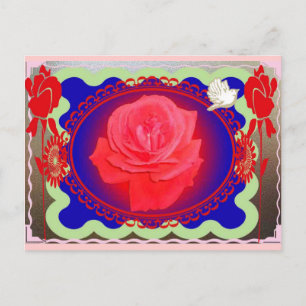 Magisch Roos Briefkaart