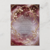 Magisch Roos Goud  Barok Details Informatiekaartje (Voorkant)