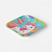 Magisch Roze Eenhoorn Verjaardagspapier Bord (Gebogen)