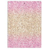 Magisch Roze en Gouden Glitter Ombre Klembord (Achterkant)