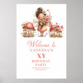 Magisch Roze Fee 8e Verjaardag Welkomstbord Poster (Voorkant)