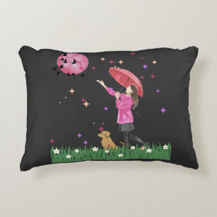 Magisch Roze Watercolor Accentkussen Accent Kussen