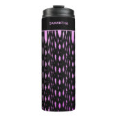 Magisch roze, wit en zwart patroon thermosbeker (Voorkant)