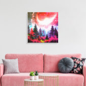 Magisch ruimtebos canvas afdruk (Insitu (Woonkamer))