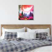 Magisch ruimtebos canvas afdruk (Insitu (Slaapkamer))