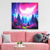 Magisch ruimtebos canvas afdruk (Insitu (Woonkamer))