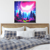 Magisch ruimtebos canvas afdruk (Insitu (Slaapkamer))