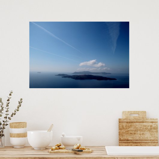 Magisch Santorini paradijs Poster (Keuken)