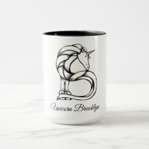 Magisch Schattig Monogram B Aangepaste Eenhoorn Br