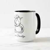 Magisch Schattig Monogram B Aangepaste Eenhoorn Br Mok (Voorkant rechts)