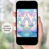 Magisch Schattige Sleepover Verjaardagsfeest Kaart