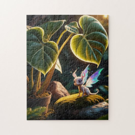 Magisch schepsel in het groen legpuzzel (Verticaal)